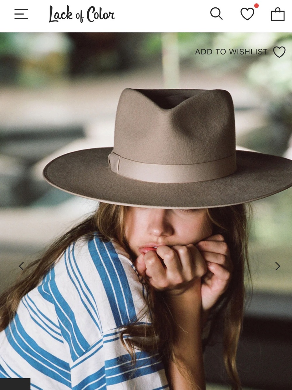 Lack of Color Rancher Fedora Wool Hat, New with Tags and Box, Medium